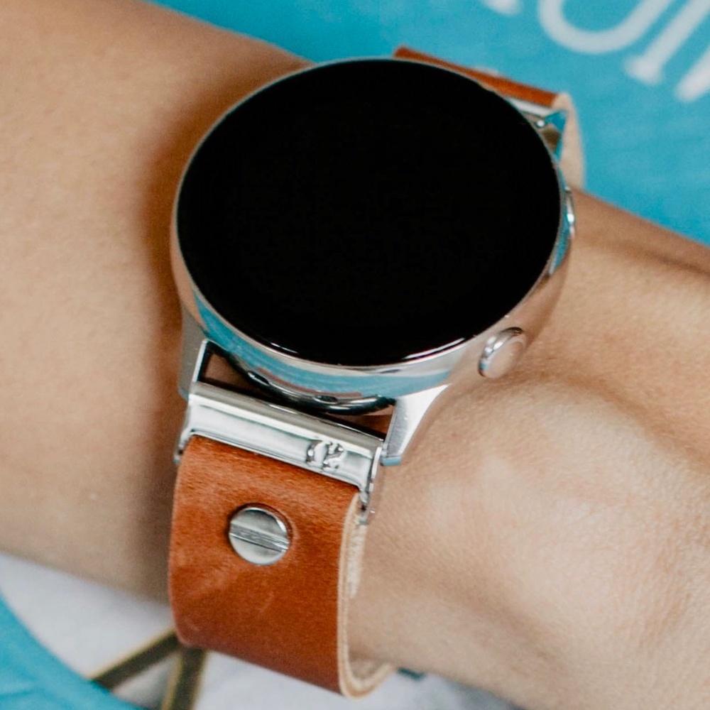 Light Brown Leather Bracelet Galaxy Watch Active